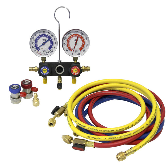 CPS MA1234 Pro-Set Manifold Gauge Set – R-12/R-134a