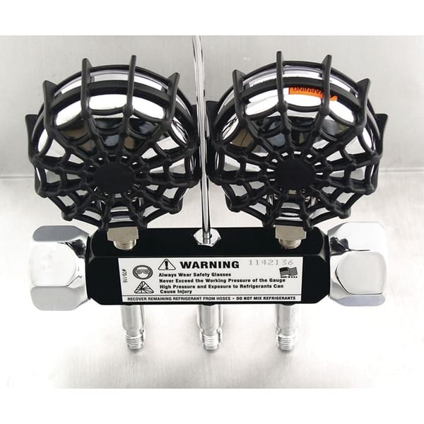 CPS Products MAID8QZ Chrome Manifold Gauge Set R-134a Fittings