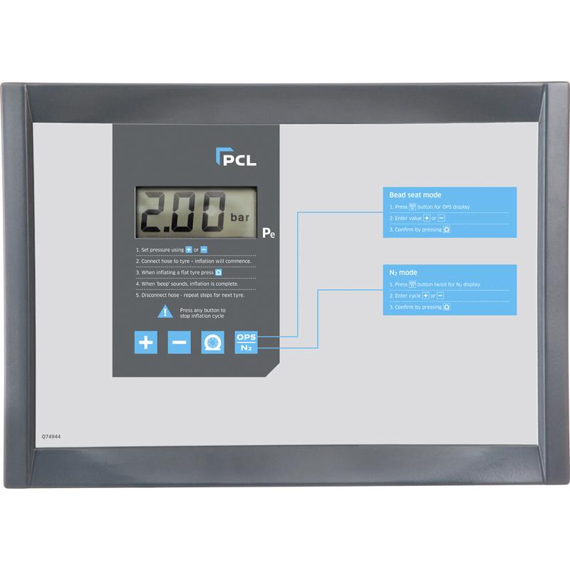 PCL D12SS50C/0004 Accura D12 Tire Inflator, 25' Hose W/Single Lock-On Chuck