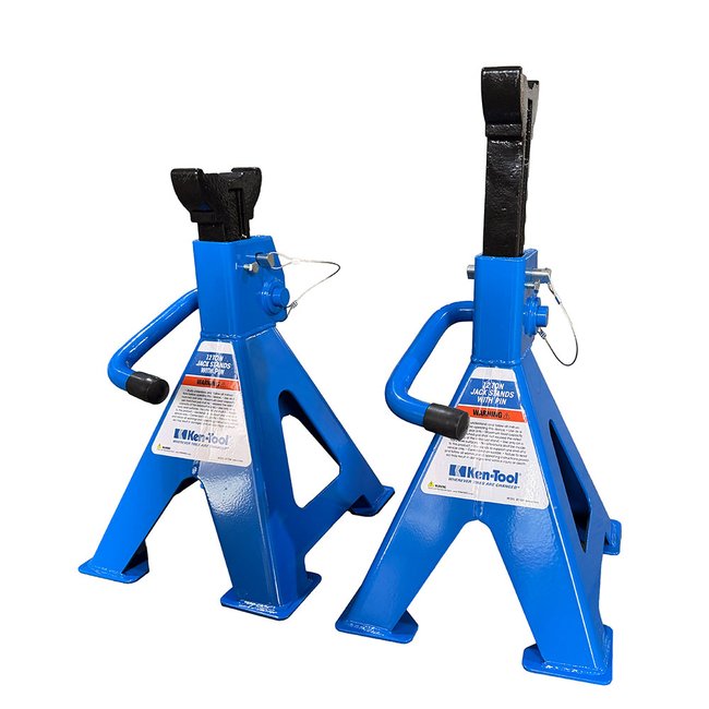 Ken-Tool 21104 12 Ton Jack Stands Ratchet w/ Pin (Pair)