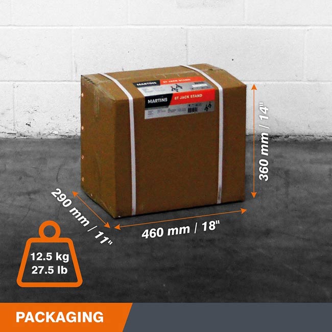 MARTINS MJS-6T 6.6-Ton Jack Stands (x2)