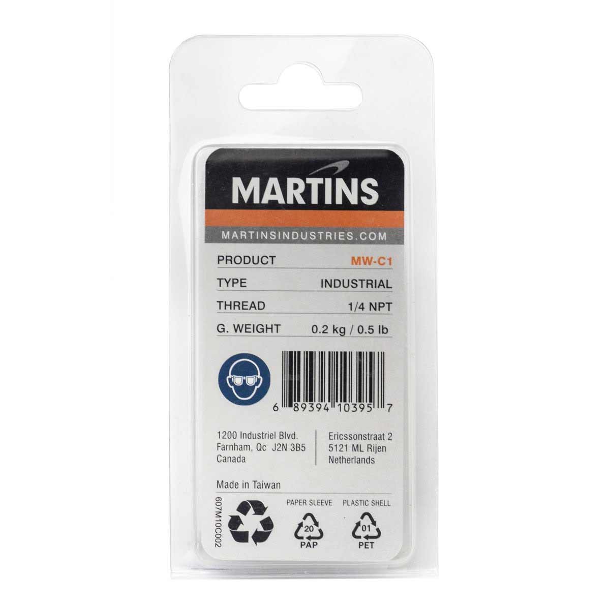 MARTINS MW-C1 Industrial Coupling Kit 1/4" NPT