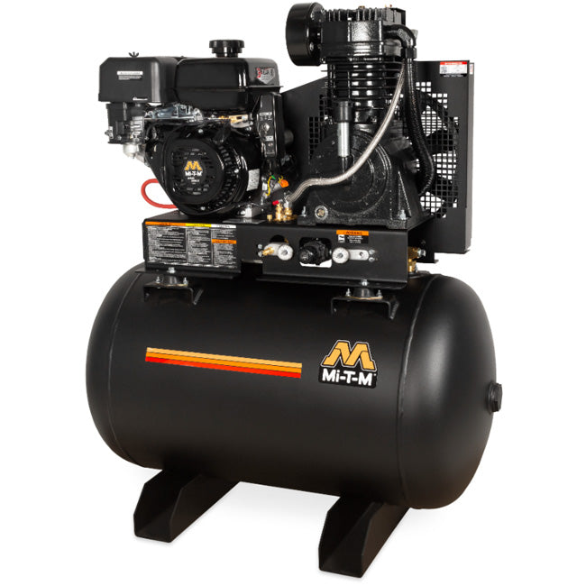 Mi-T-M Mi-T-M ABS-14M-80H - 80-Gallon Two Stage Gasoline Air Compressor | Tire Equipment Supply