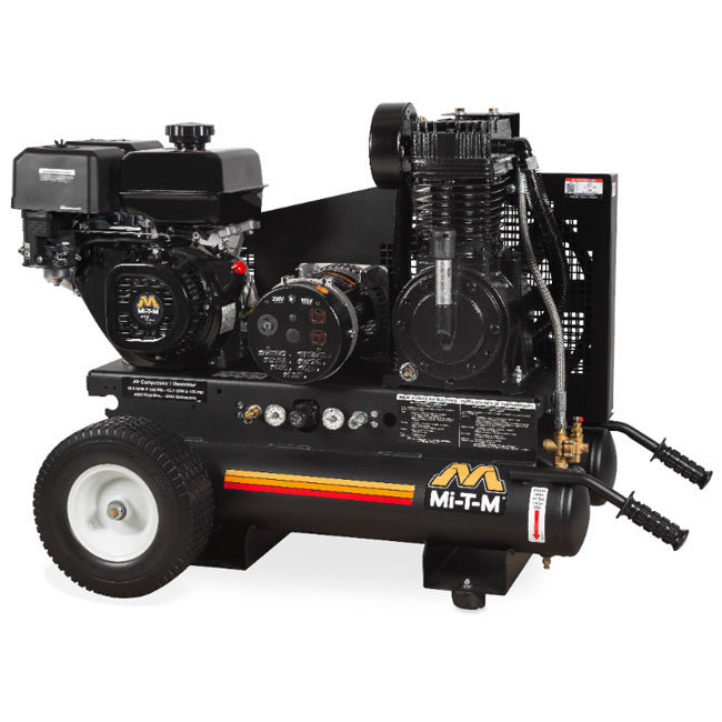 Mi-T-M Mi-T-M AG2-PM14-08M1E - 8-Gallon Two Stage Gasoline Combination Air Compressor / Generator | Tire Equipment Supply