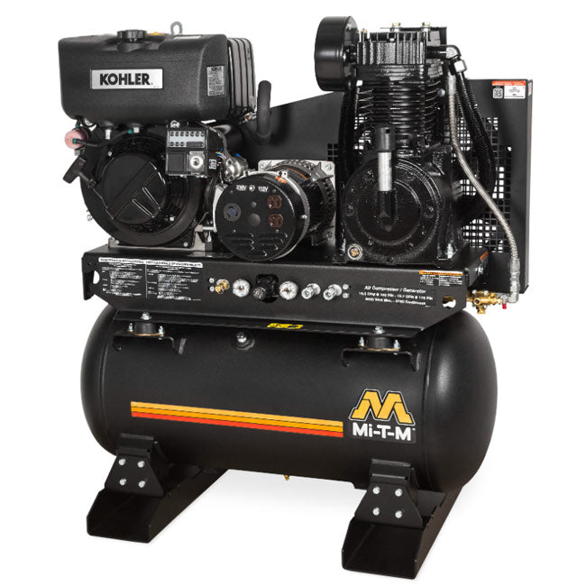 Mi-T-M Mi-T-M AG2-SKD9-30M - 30-Gallon Two Stage Diesel Combination Air Compressor / Generator | Tire Equipment Supply