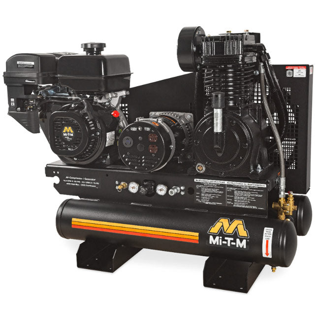 Mi-T-M Mi-T-M AG2-SM14-08M1 - 8-Gallon Two Stage Gasoline Combination Air Compressor / Generator | Tire Equipment Supply