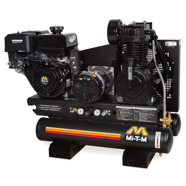 Mi-T-M Mi-T-M AG2-SM14-08M1E - 8-Gallon Two Stage Gasoline Combination Air Compressor / Generator | Tire Equipment Supply
