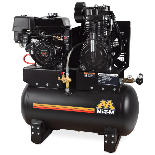 Mi-T-M Mi-T-M AM2-SH09-30ME - 30-Gallon Two Stage Gasoline Air Compressor | Tire Equipment Supply