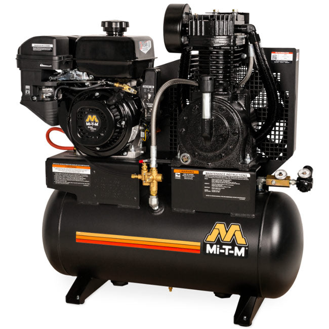 Mi-T-M Mi-T-M AM2-SM09-20ME - 20-Gallon Two Stage Gasoline Air Compressor | Tire Equipment Supply