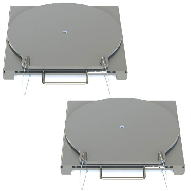 QSP 25-152-SS Stainless Steel Turnplates with handles for BendPak Rack - 25-152-SS