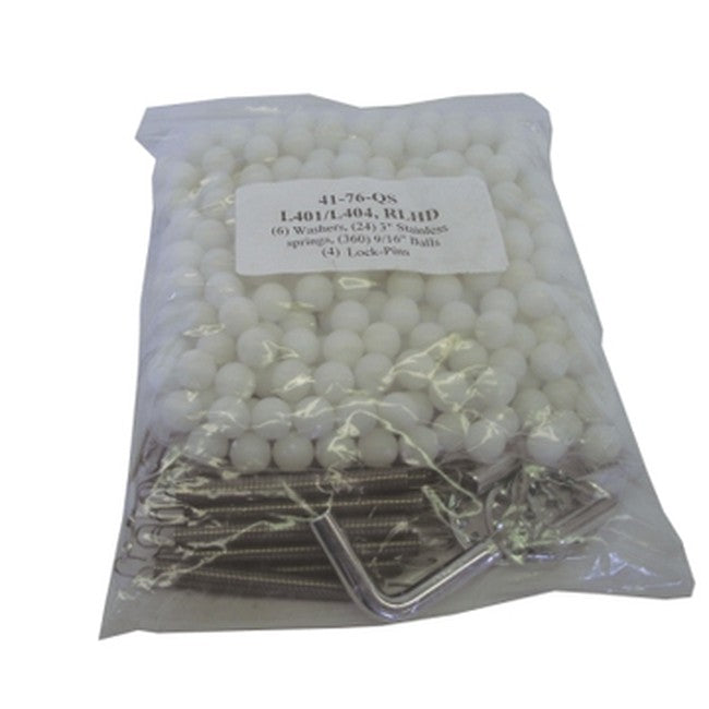QSP 41-76 Rear Slip Plate Repair Kit: (L401/L404 / Early RLHD, RX9, RM) (360) 9/16" Balls, (24) Springs, (4) Lockpins, (6) Washers replacement part