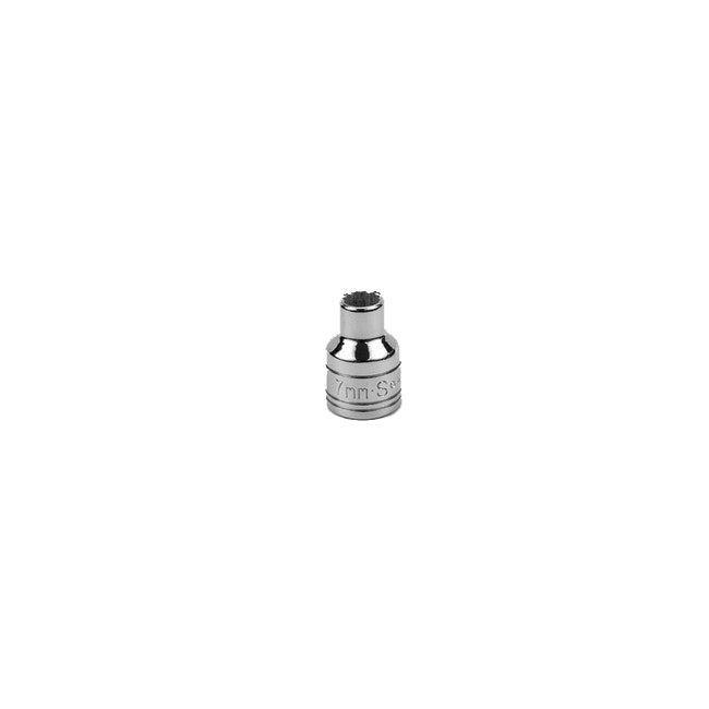 SK Tools - 7 mm 3/8 in.- Drive 12 Point Metric Standard Chrome Socket
