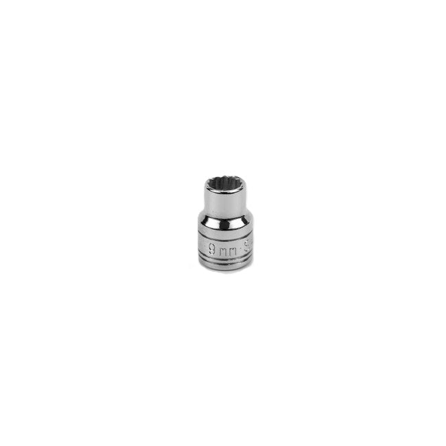 SK Tools - 9 mm 3/8 in.- Drive 12 Point Metric Standard Chrome Socket