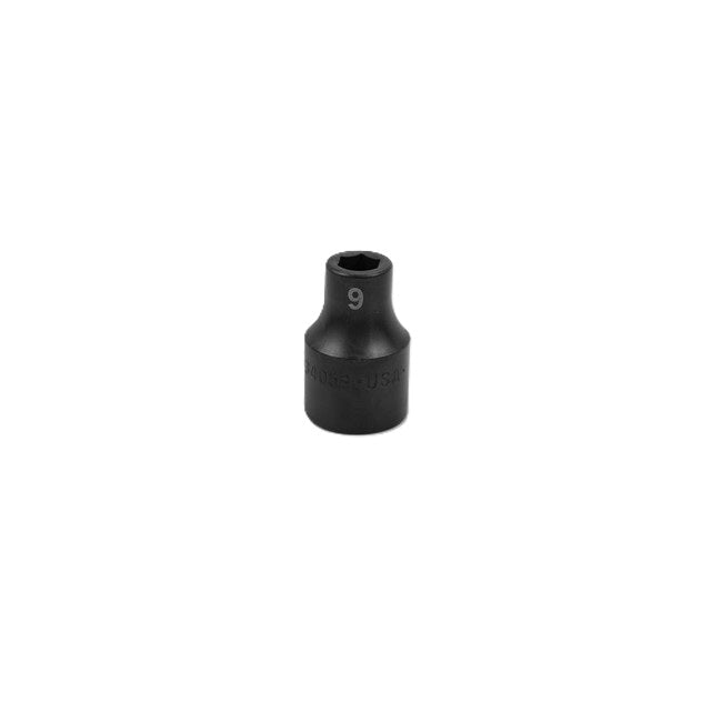 SK Tools - 9 mm 1/2 in.- Drive 6 Point Standard Metric Impact Socket