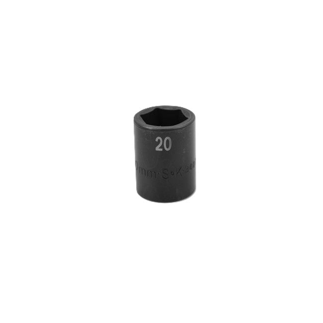 SK Tools - 20 mm 1/2 in.- Drive 6 Point Standard Metric Impact Socket