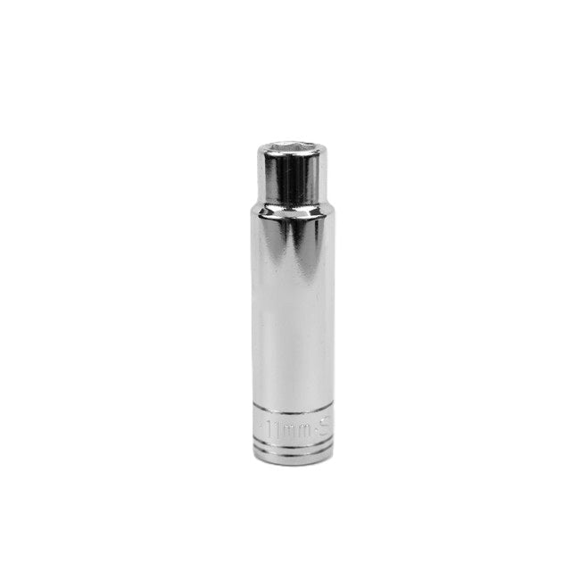 SK Tools - 11 mm 1/2 in.- Drive 6 Point Metric Deep Chrome Socket