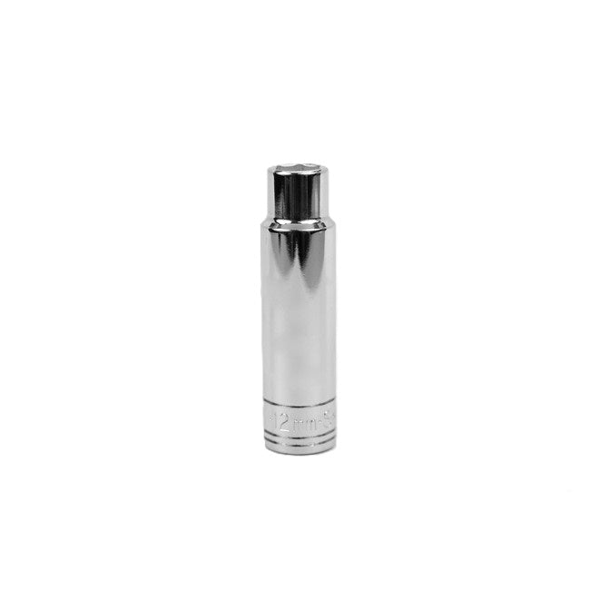 SK Tools - 12 mm 1/2 in.- Drive 6 Point Metric Deep Chrome Socket