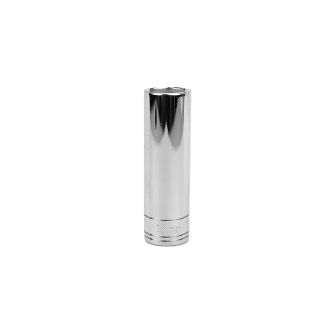SK Tools - 18 mm 1/2 in.- Drive 6 Point Metric Deep Chrome Socket