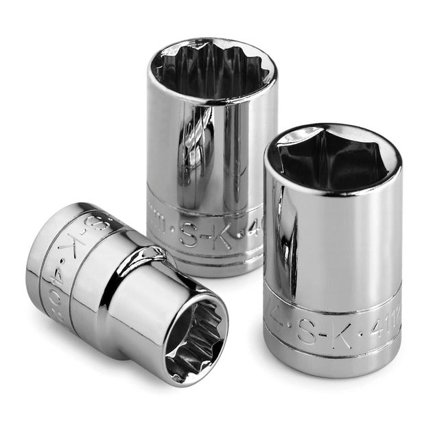 SK Tools - 9/16 in.- 1/2 in.- Drive 6 Point Fractional Standard Chrome Socket