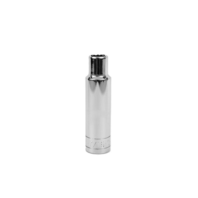 SK Tools - 7/16 in.- 1/2 in.- Drive 12 Point Fractional Deep Chrome Socket