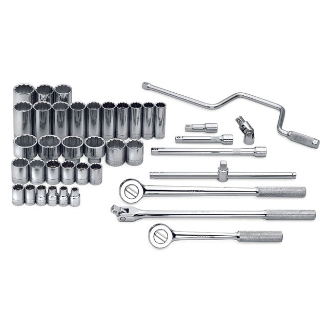 SK Tools - 40 Piece 1/2 in.- Drive 12 Pt Std and Deep SAE Socket Set