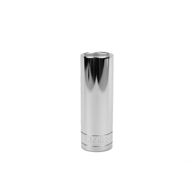 SK Tools - 13/16 in.- 1/2 in.- Drive 6 Point Fractional Deep Chrome Socket