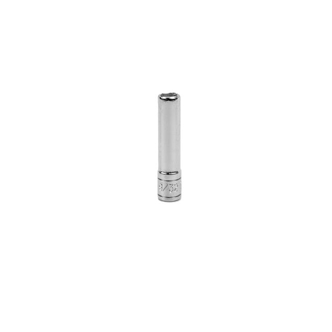 SK Tools - 9/32 in.- 1/4 in.- Drive 6 Point Fractional Deep Chrome Socket