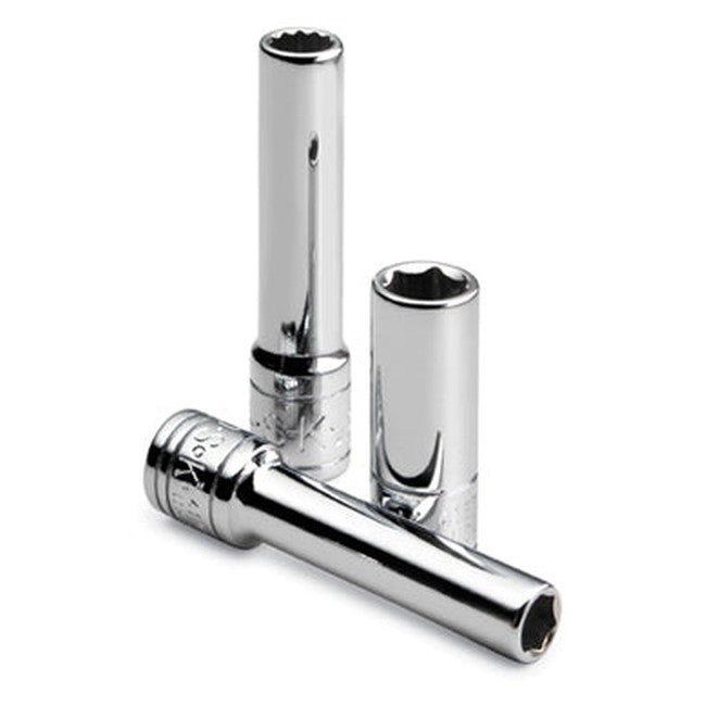 SK Tools - 9/32 in.- 1/4 in.- Drive 12 Point Fractional Deep Chrome Socket
