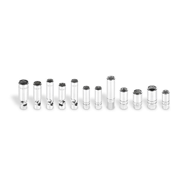 SK Tools - 12 Piece 3/8 in.- Drive Chrome Spark Plug Socket Set