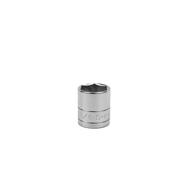 SK Tools - 3/4 in.- 3/8 in.- Drive 6 Point Fractional Standard Chrome Socket