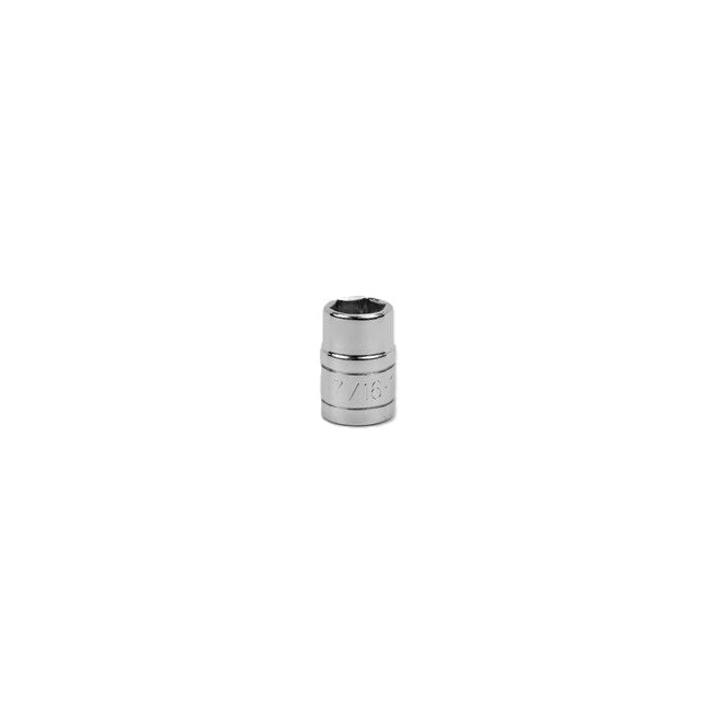 SK Tools - 7/16 in.- 3/8 in.- Drive 6 Point Fractional Standard Chrome Socket