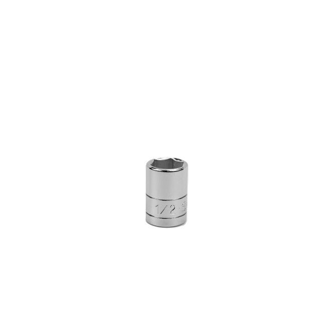 SK Tools - 1/2 in.- 3/8 in.- Drive 6 Point Fractional Standard Chrome Socket
