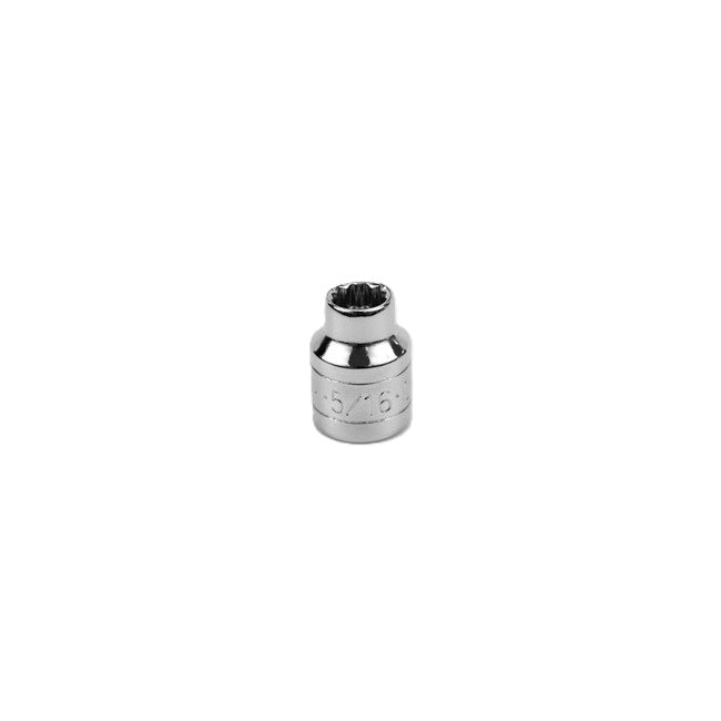 SK Tools - 5/16 in.- 3/8 in.- Drive 12 Point Fractional Standard Chrome Socket