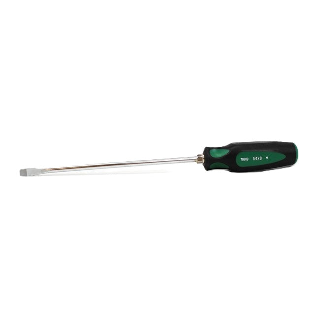 SK Tools - 1/4 in.- x 8 in.- CushionGrip Slotted Screwdriver