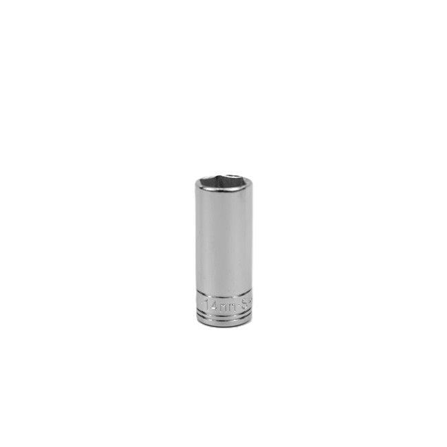SK Tools - 14 mm 3/8 in.- Drive 6 Point Metric Deep Chrome Socket