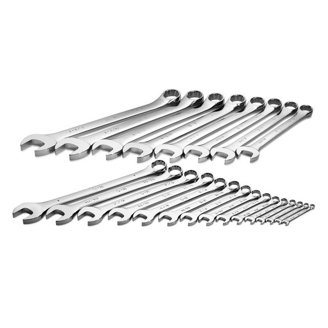 SK Tools - 23 Piece 12 Point Fractional Combination Chrome Wrench Set
