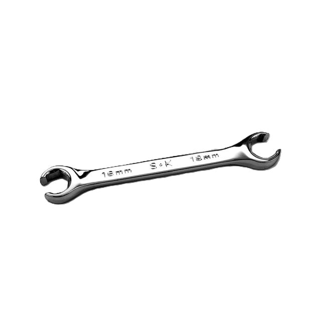 SK Tools - 16 mm x 18 mm Regular Metric Flare Nut Chrome Wrench