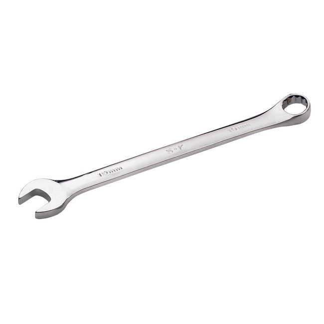 SK Tools - 15/16 in.- 12 Point Fractional Regular Combination Chrome Wrench