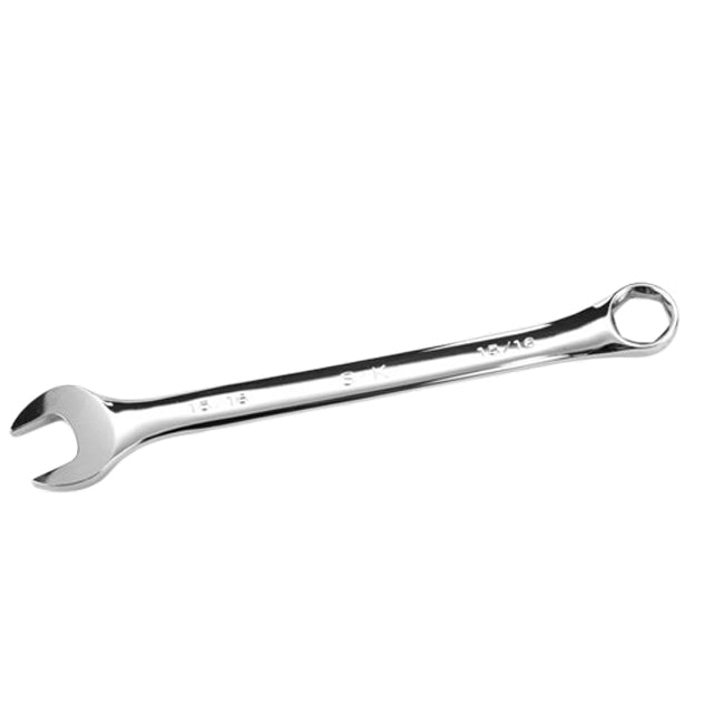 SK Tools - 15/16 in.- 6 Point Fractional Regular Combination Chrome Wrench