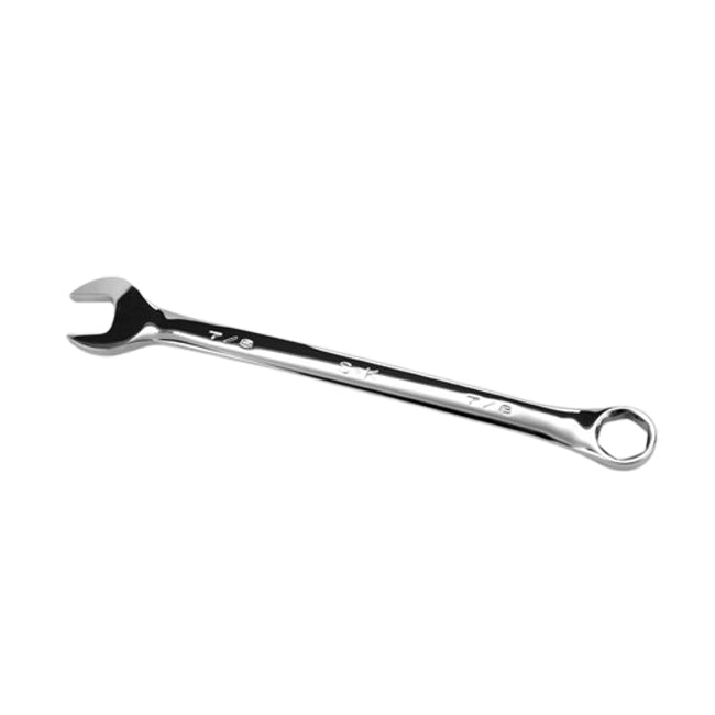 SK Tools - 7/8 in.- 6 Point Fractional Long Combination Chrome Wrench