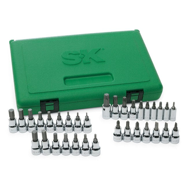 SK Tools - 33 Piece 1/4 in.- and 3/8 in.- Drive Bit Socket Set