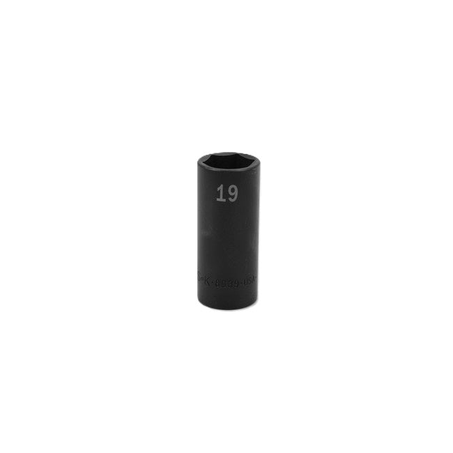SK Tools - 19 mm 3/8 in.- Drive 6 Point Deep Metric Impact Socket