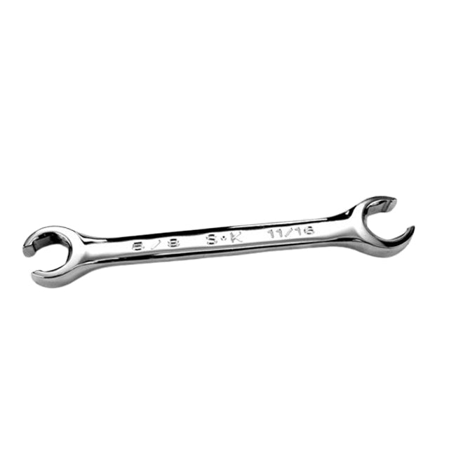 SK Tools - 5/8 in.- x 11/16 in.- Fractional Regular Flare Nut Chrome Wrench