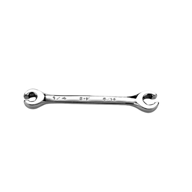 SK Tools - 1/4 in.- x 5/16 in.- Fractional Regular Flare Nut Chrome Wrench