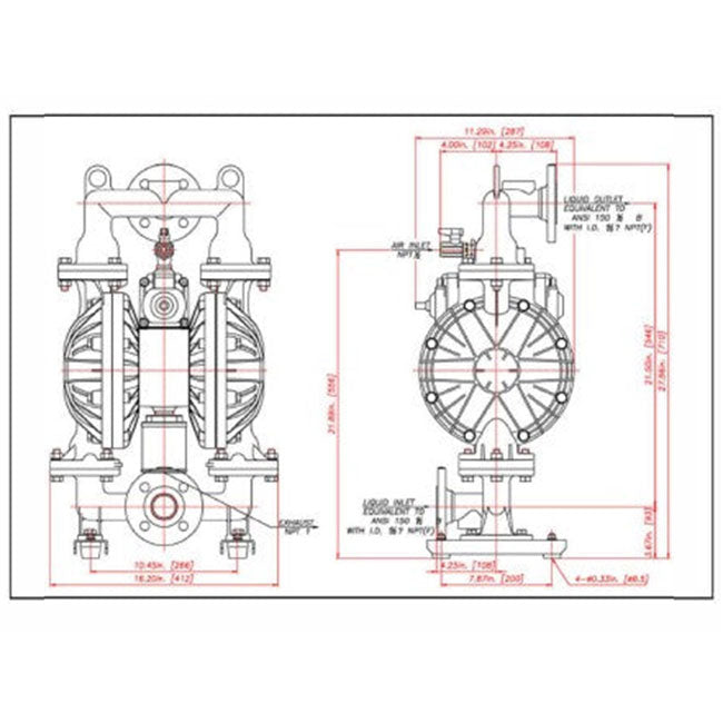 Zeeline ZE24107AB 1 5 inch Aluminum Diaphragm Pump | Tire Equipment Supply
