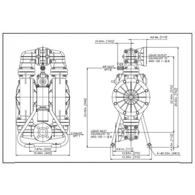 Zeeline ZE24107PS 1 5 inch Poly Diaphragm Pump | Tire Equipment Supply