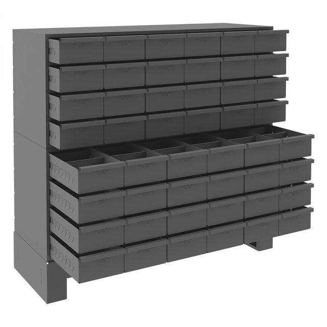 DURHAM MFG 017-95 48 Drawer Unit with Base, Gray
