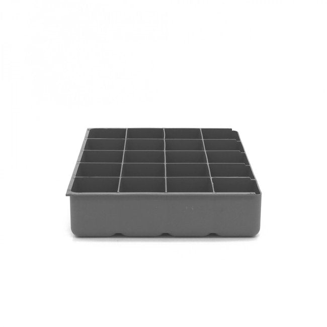 DURHAM MFG 124-95-20-IND Large, 20 Compartment Insert, Gray