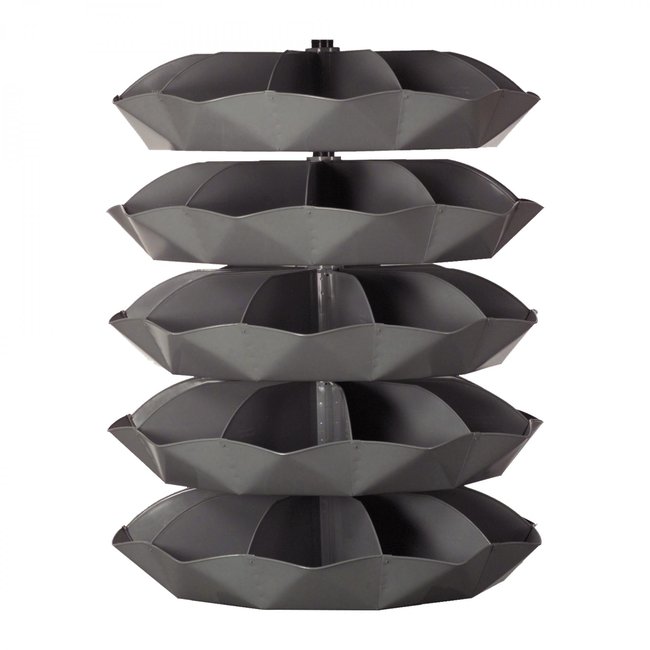 DURHAM MFG 1535-95 44 in. Revolving Rotabin, 50 Compartments