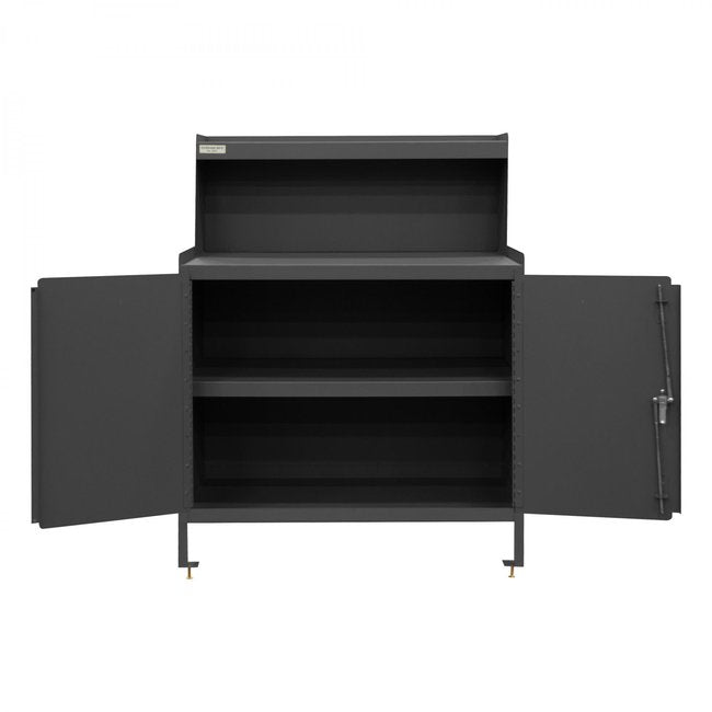 DURHAM MFG 3000RSLF-95 Stationary Workstation, Riser, 2 Doors